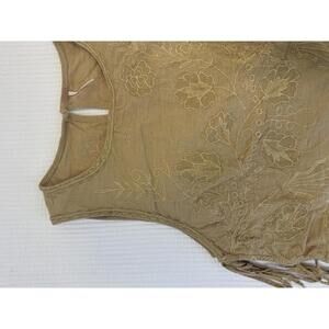 Free People Embroidered Crop Top with side ties - Size S